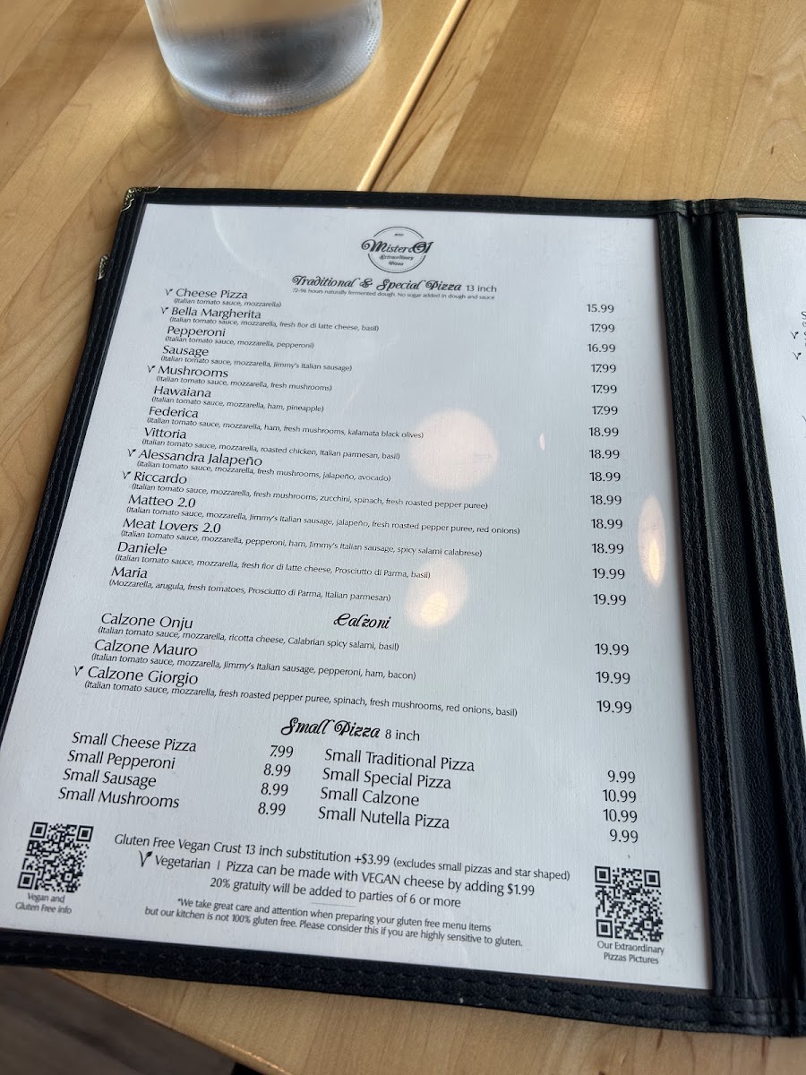 Mister O1 Extraordinary Pizza Turtle Creek Menu - Image 2